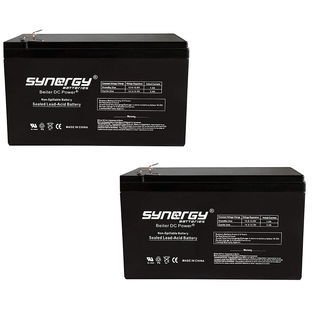 Badge System Battery - Casil CA1270 12v 7ah SLA Battery - 2 Pack Beiter DC Power