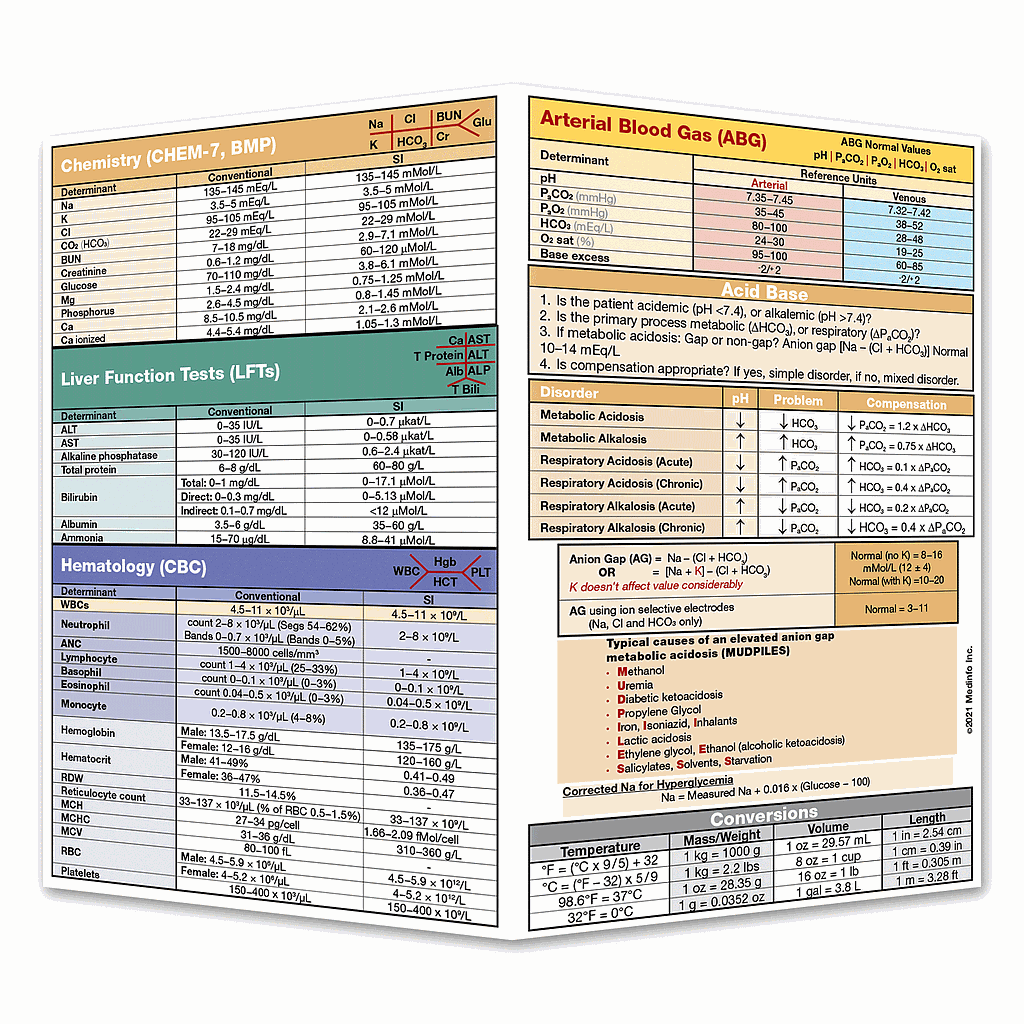 H&amp;P Laboratory Pocket Card